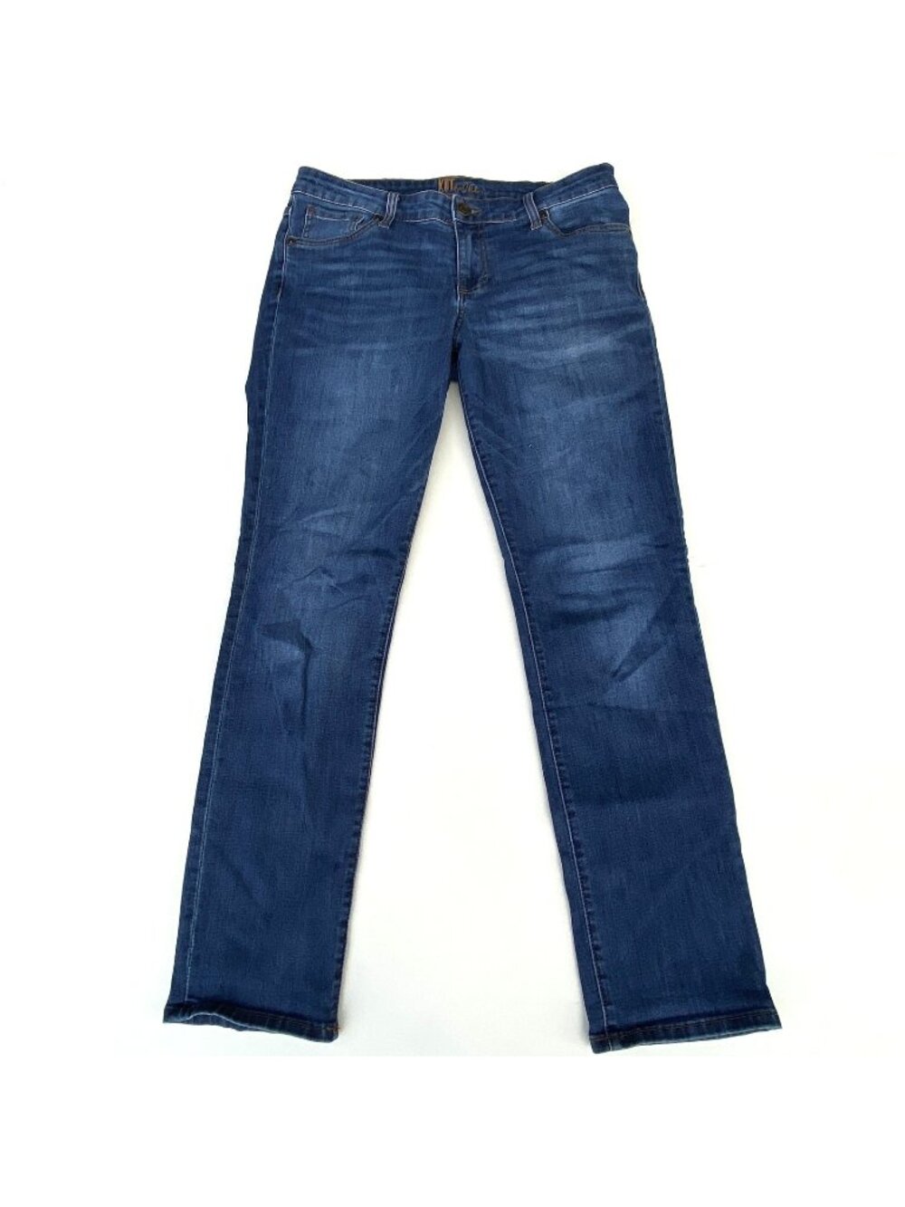 KUT from the Kloth Jeans Womens 8 Blue Straight Leg Stretch Denim Dark Wash